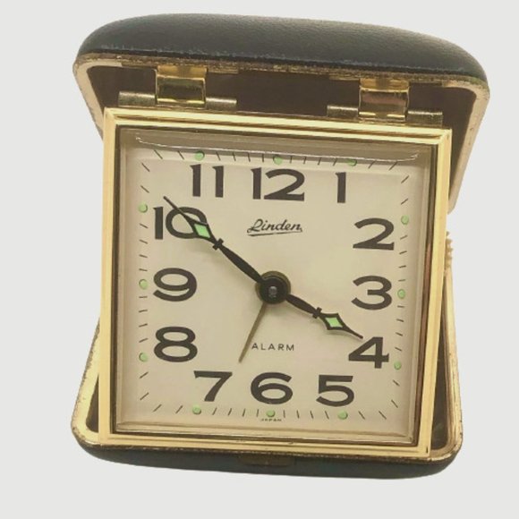 Linden Other Vintage Collectible Linden Windup Tan Travel Alarm